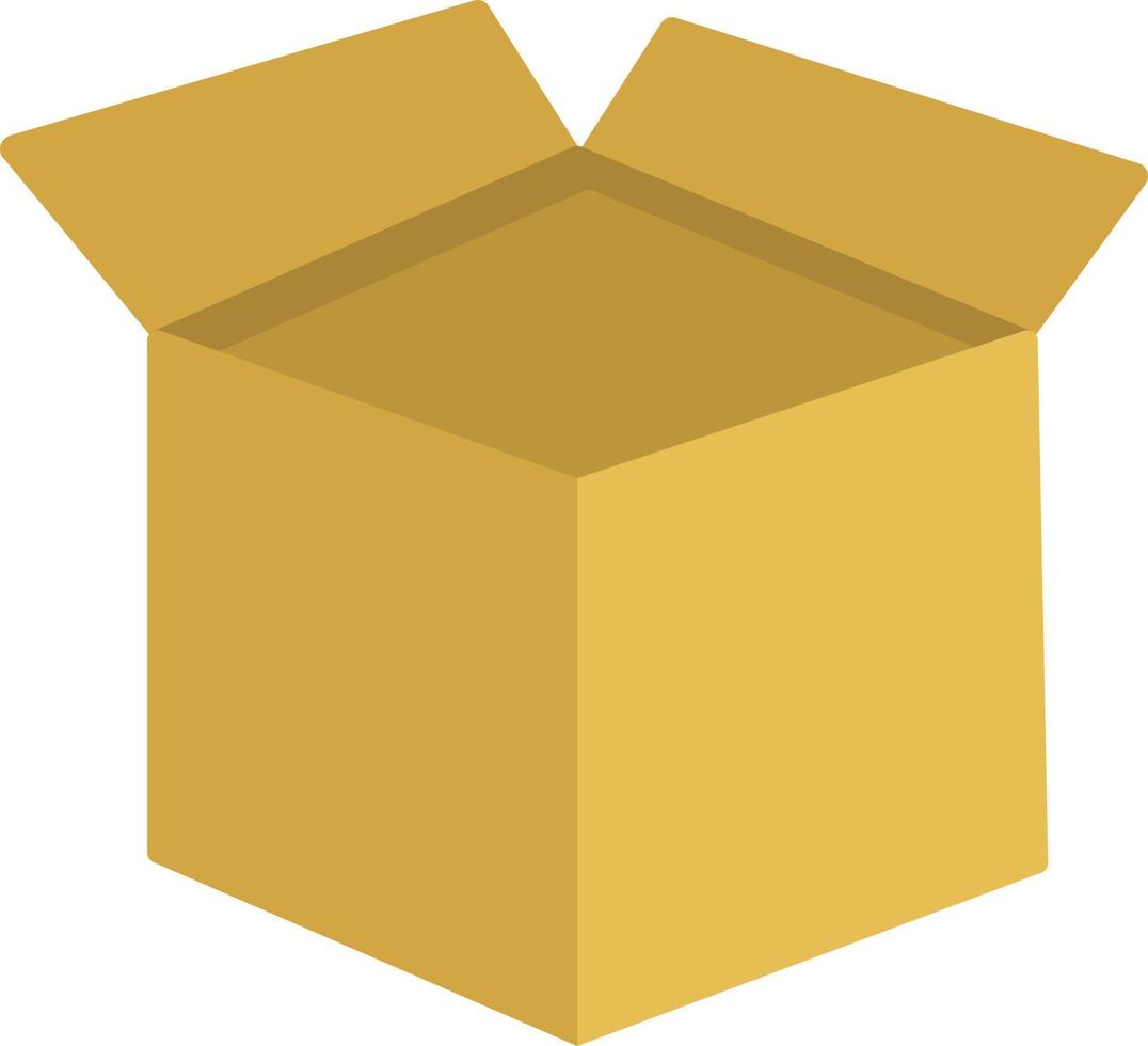 icono plano de caja abierta vector