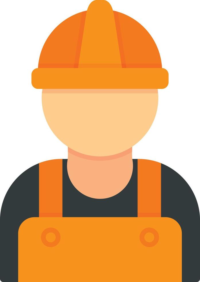 icono plano trabajador vector