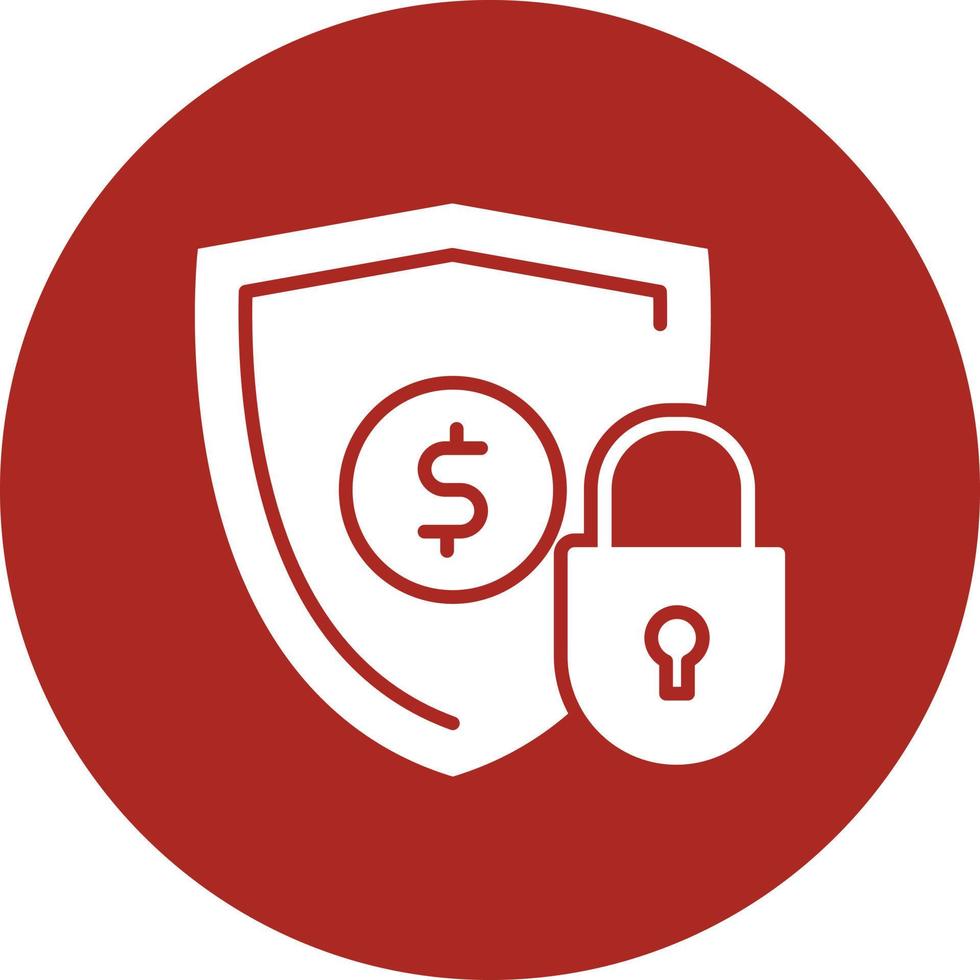 Security Glyph Circle Multicolor vector