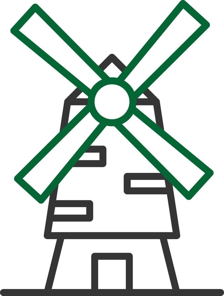 Windmill Line Two Color vector