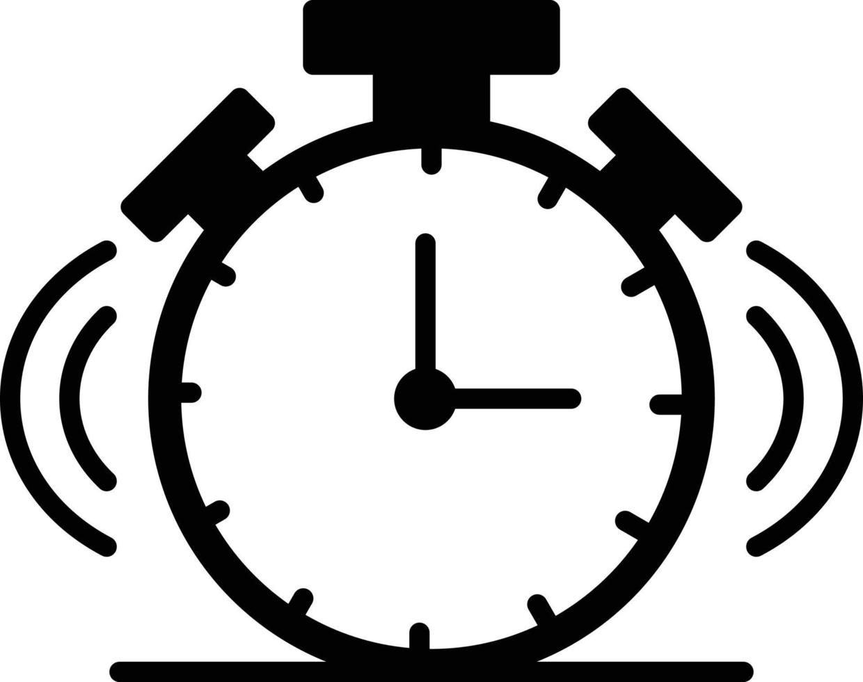 Alarm Clock Glyph Icon vector