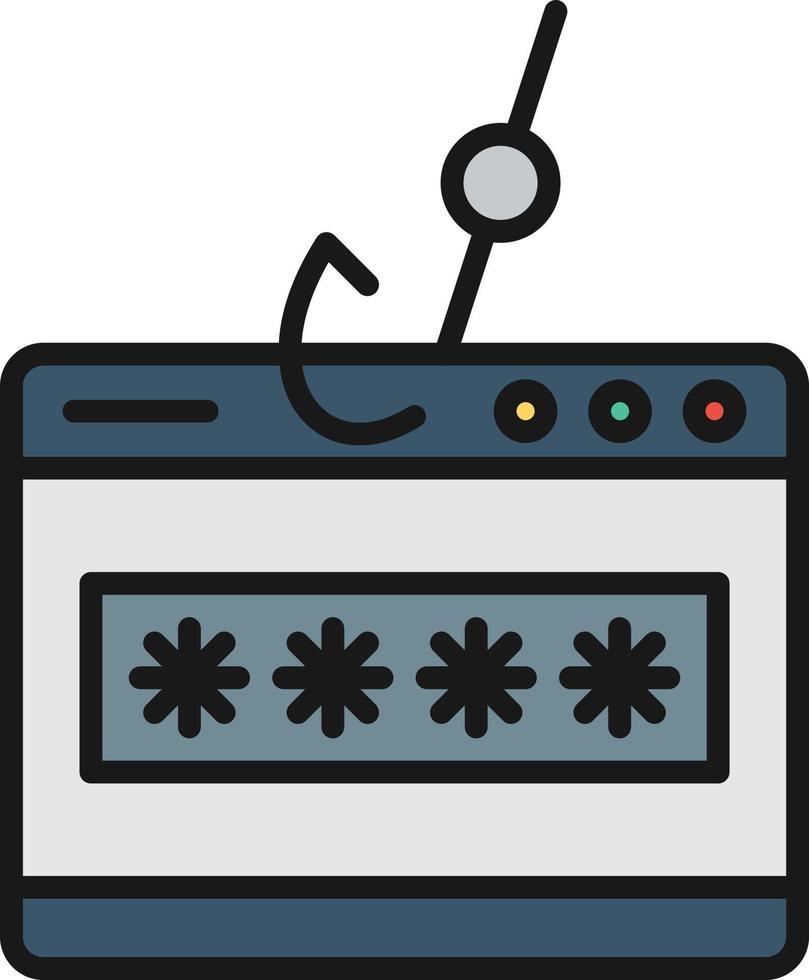 Phishing Line Filled vector