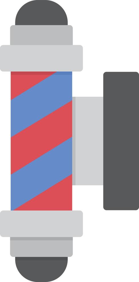 Barber Shop Pole Flat Icon vector