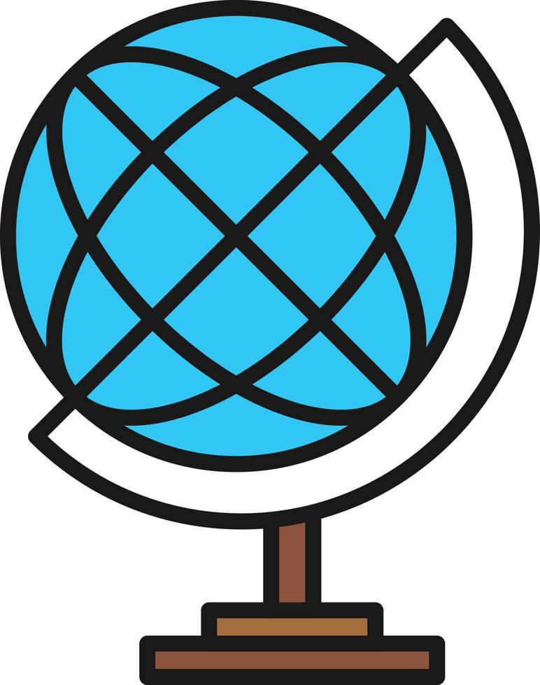 Globe Line Filled vector