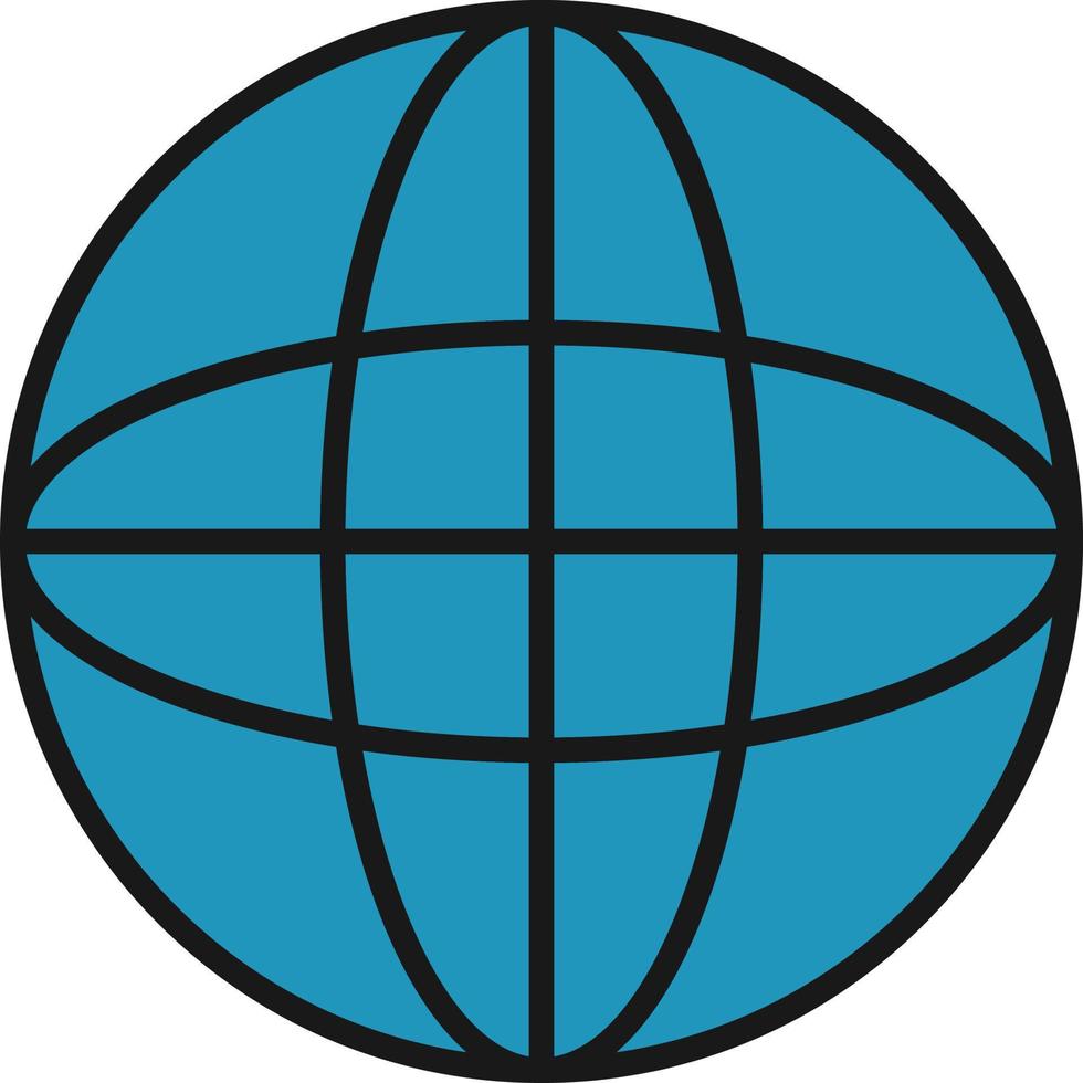 World Line Filled vector