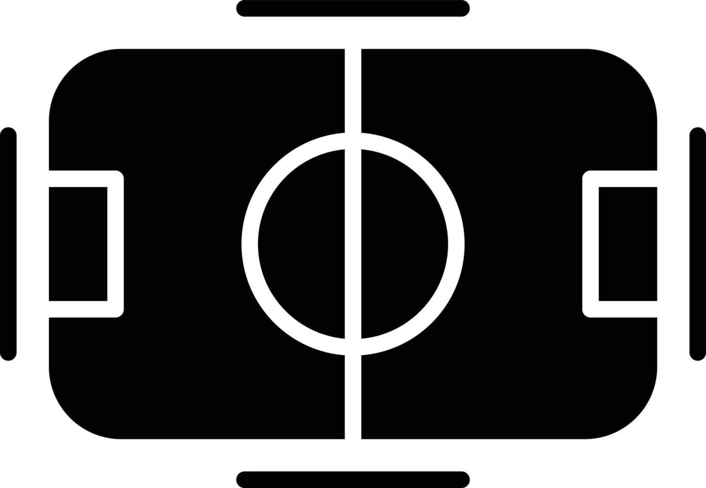 Football Field Glyph Icon vector