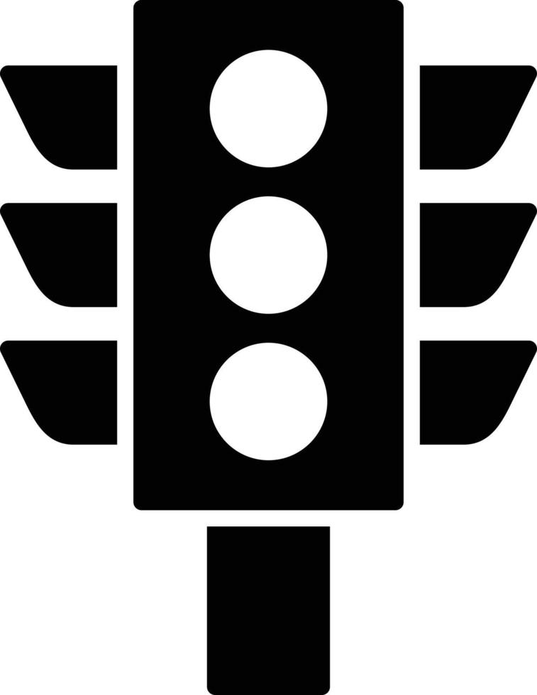 16 - Traffic Lights Glyph Icon vector