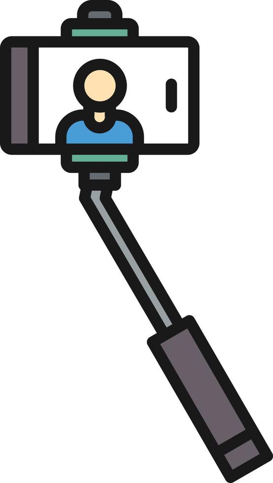 Selfie Line Filled vector