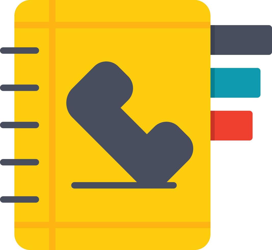 Contact Book Flat Icon vector