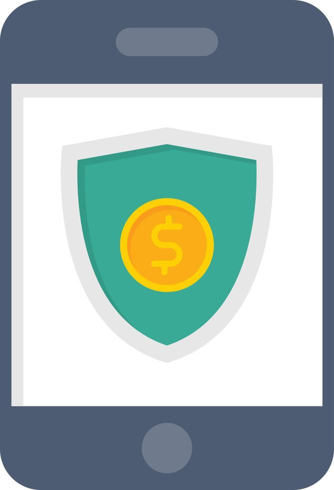 Mobile Security Flat Icon vector