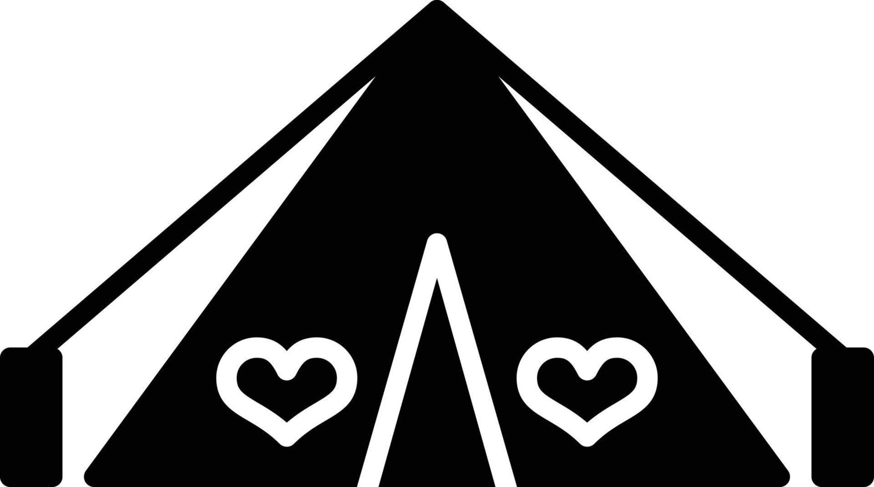 Tent Glyph Icon vector