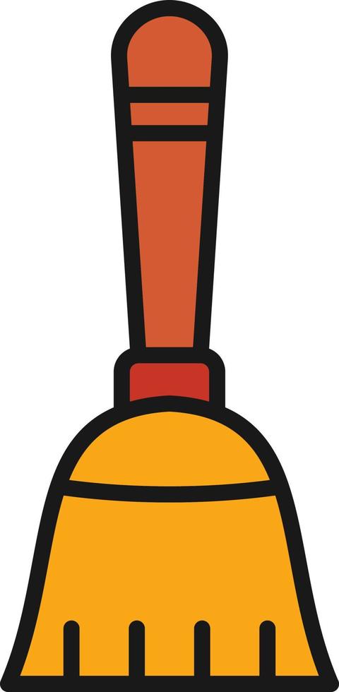 Broom Line Filled vector