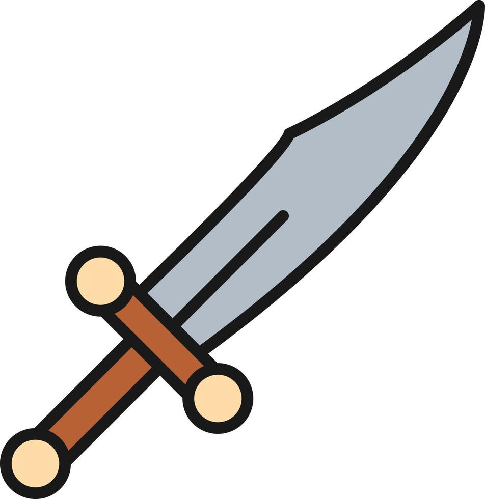 Dagger Line Filled vector