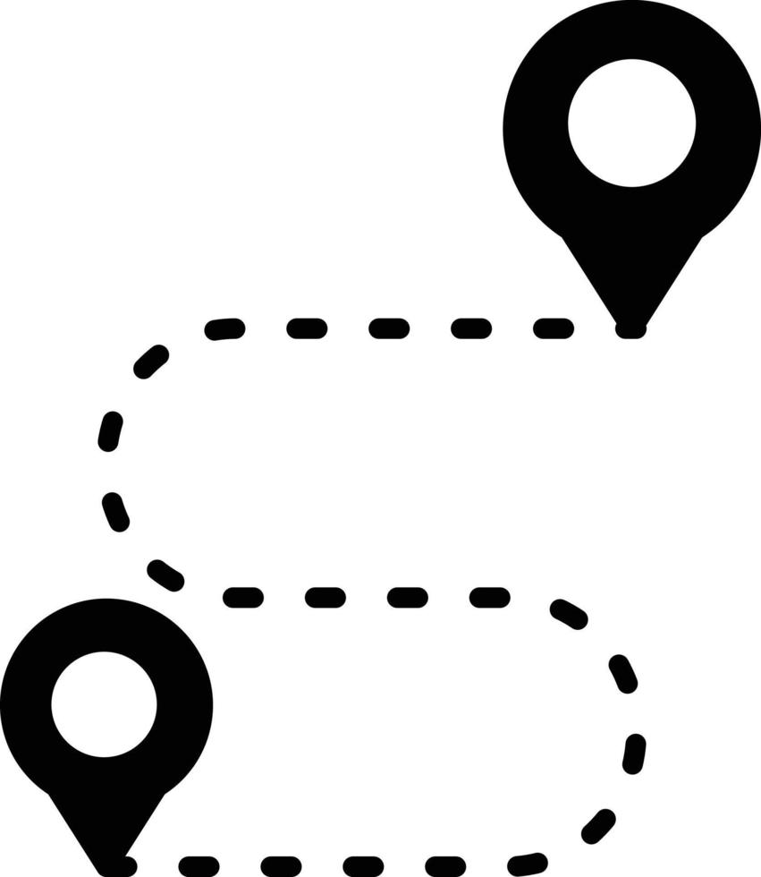 Itinerary Glyph Icon vector