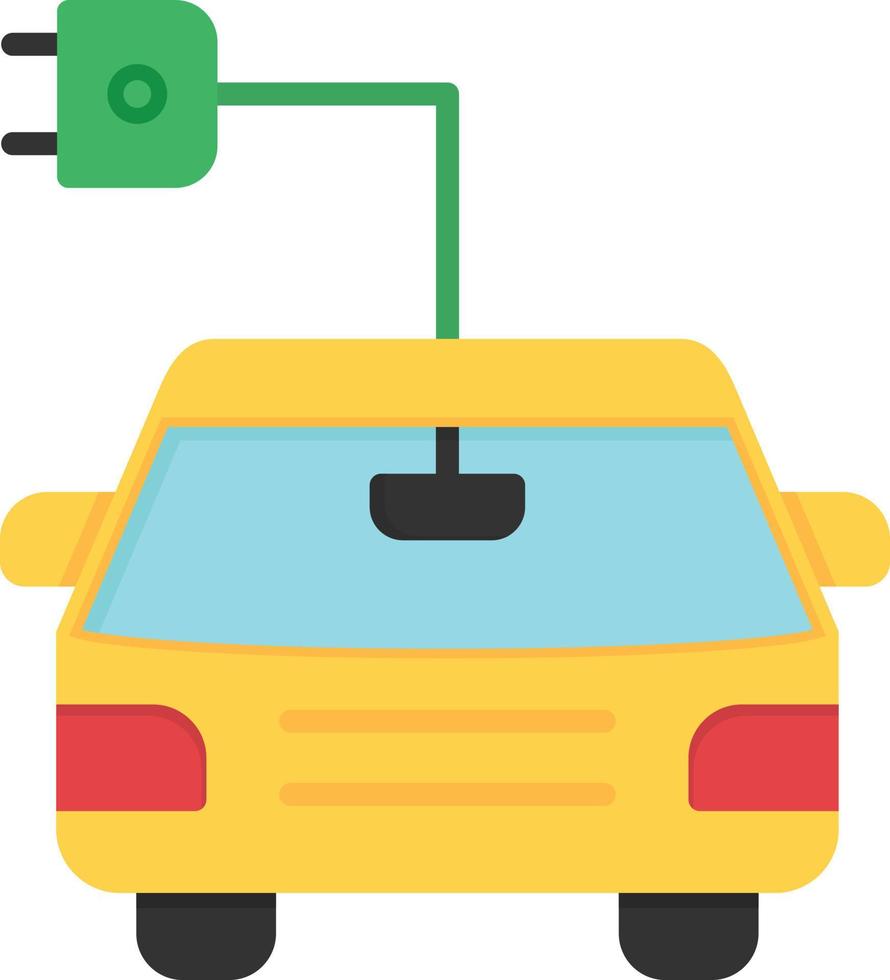 Electric Car Flat Icon vector