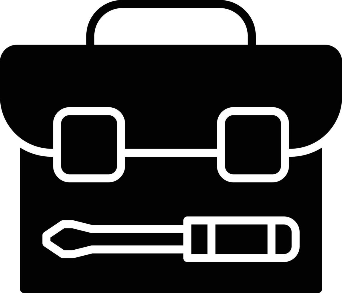 Tool Box Glyph Icon vector