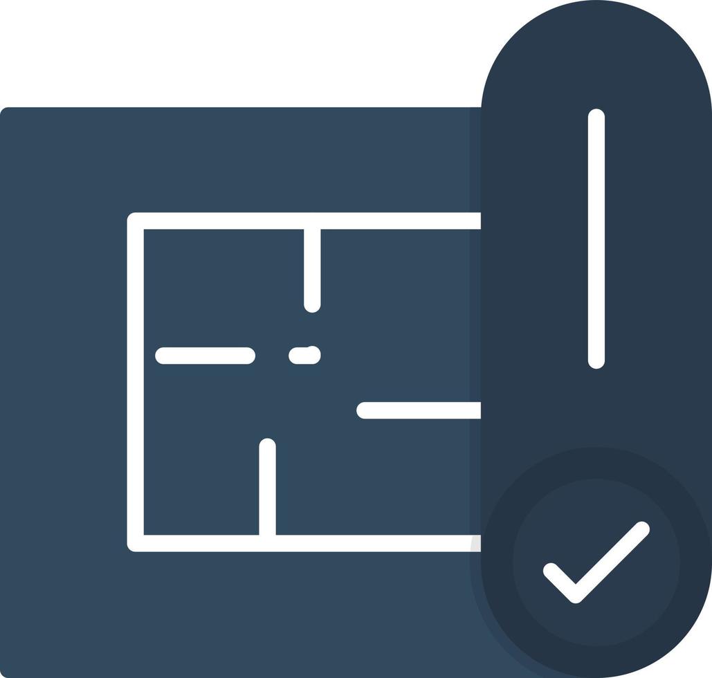 Blueprint Flat Icon vector