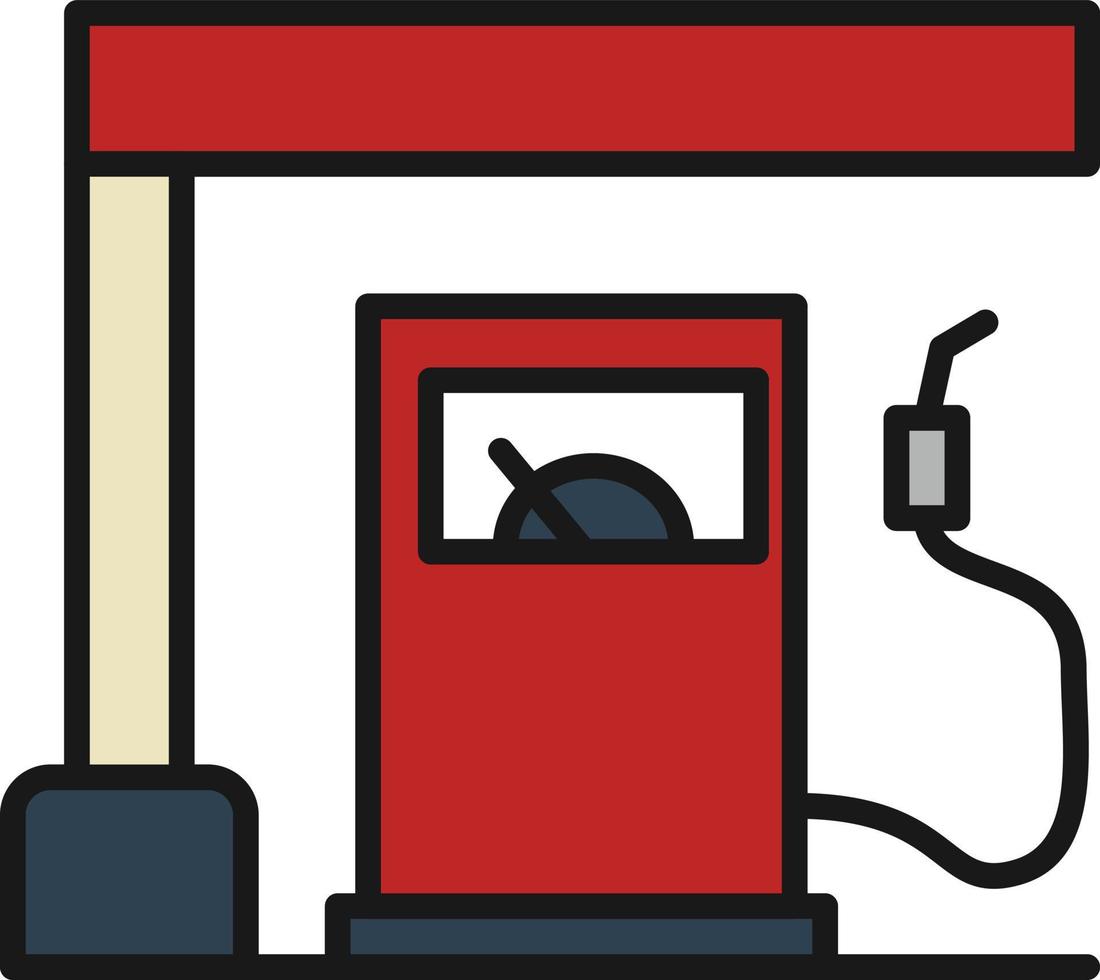 15 - Gas Station Glyph Icon vector