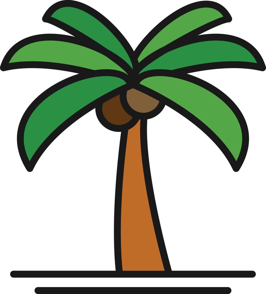 Palm Tree Line Filled 9434423 Vector Art at Vecteezy