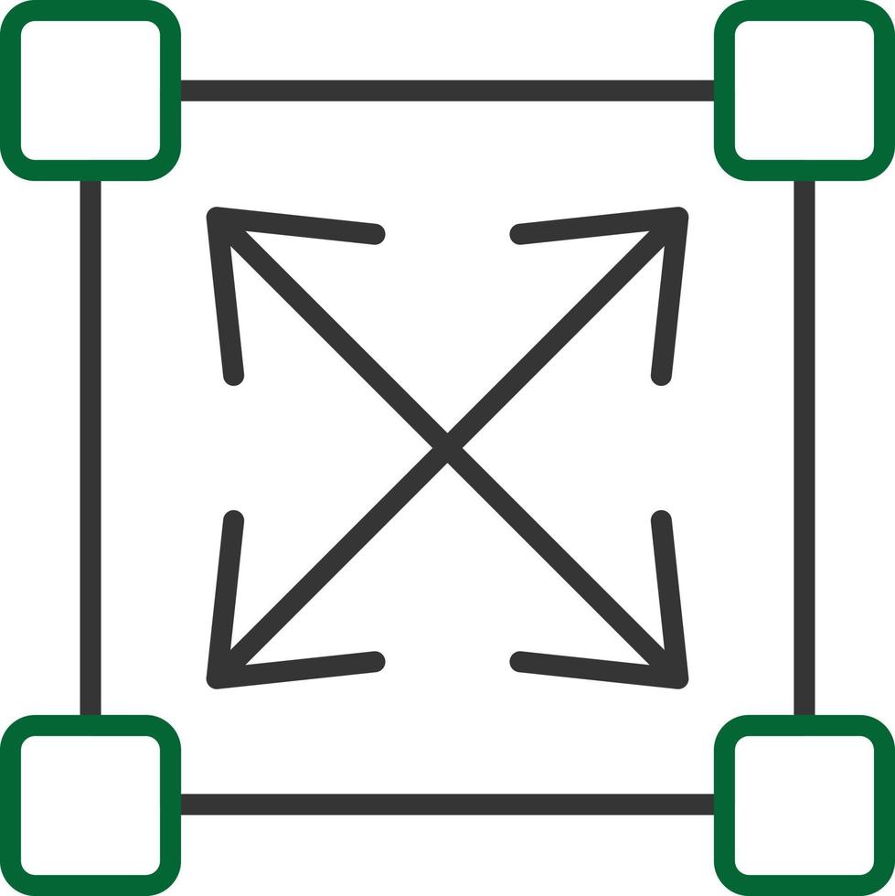 Resize Line Two Color vector