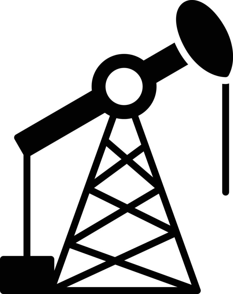 icono de glifo de la industria petrolera vector