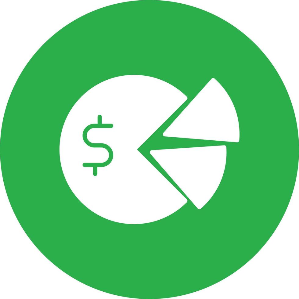 Pie Chart Glyph Circle Multicolor vector