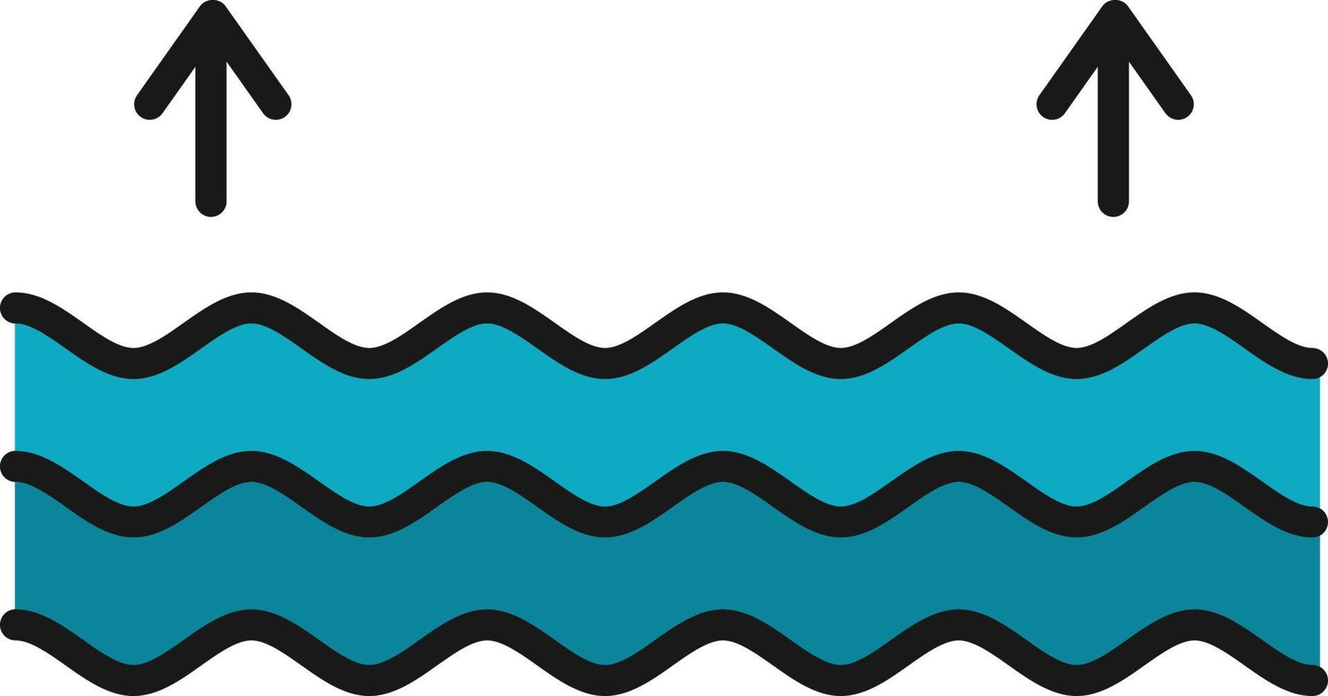 High Tide Line Filled vector