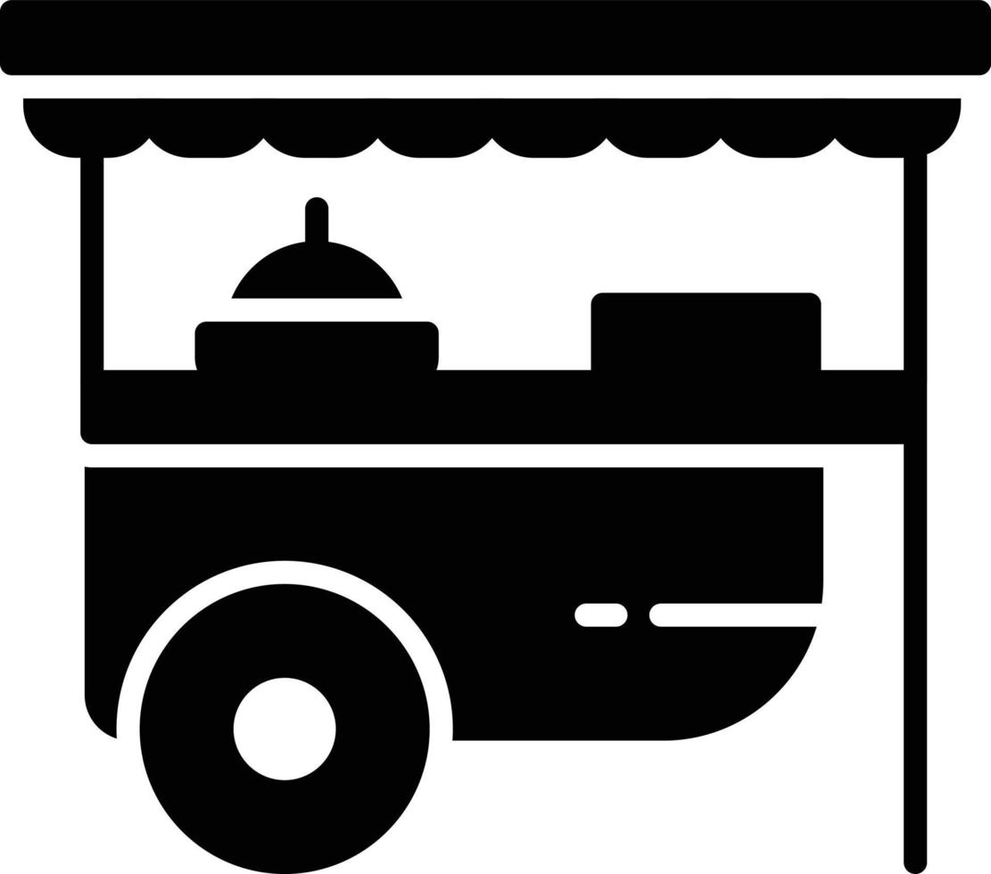 Food Cart Glyph Icon vector