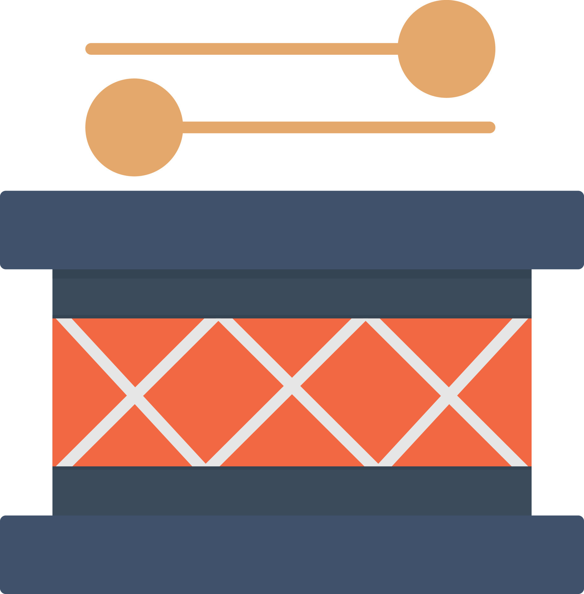 Drum Flat Icon 9434560 Vector Art at Vecteezy