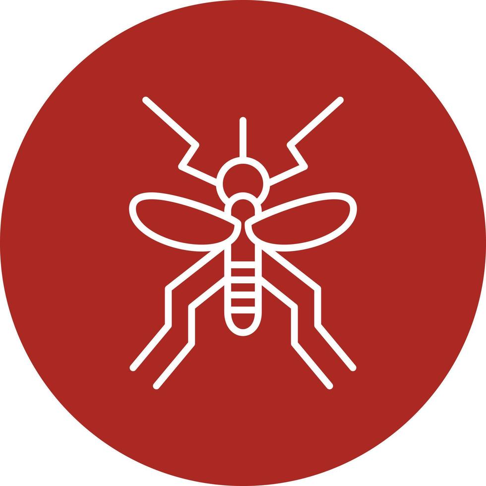 Mosquito Line Circle Multicolor vector