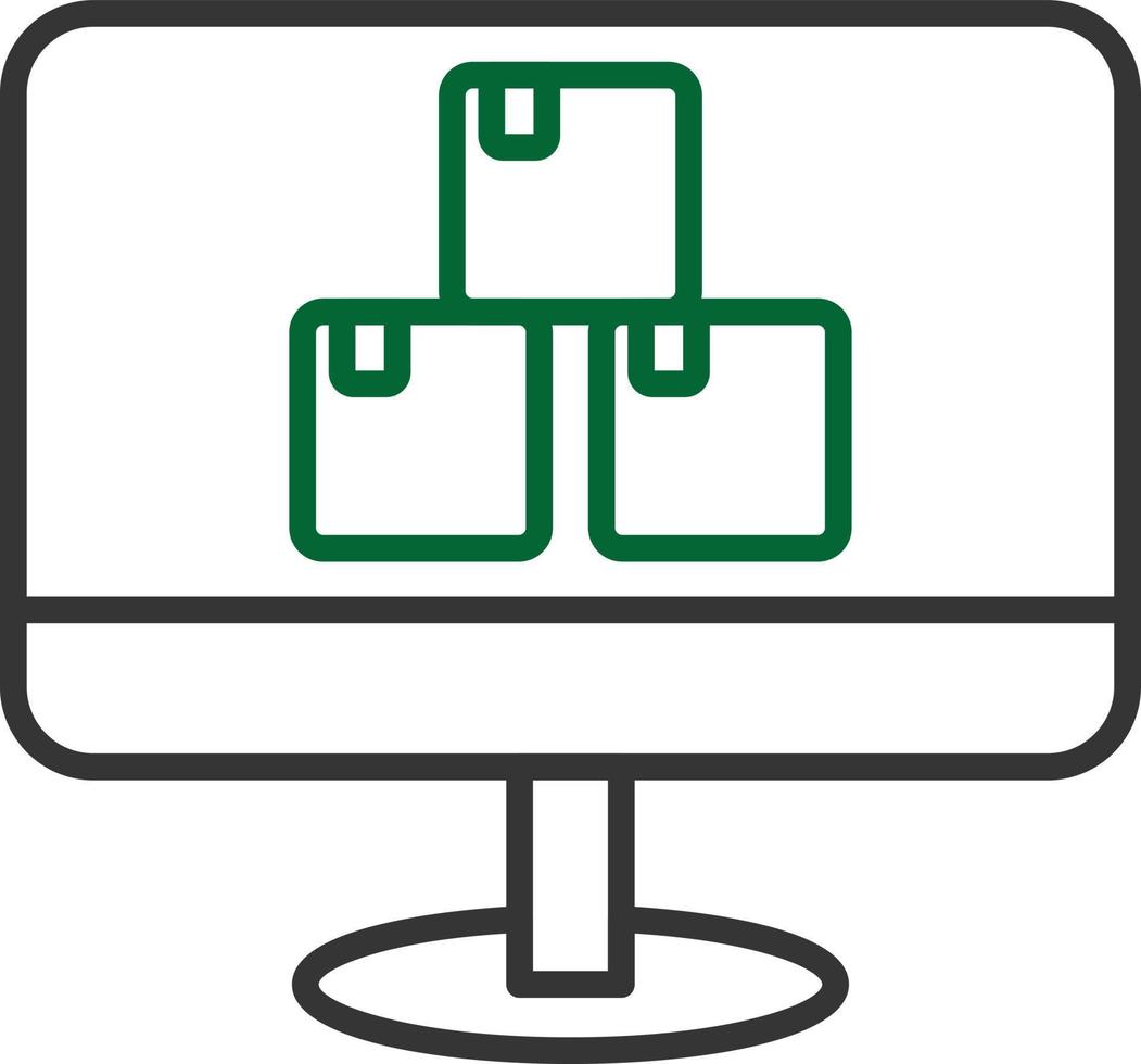 Online Order Line Two Color vector