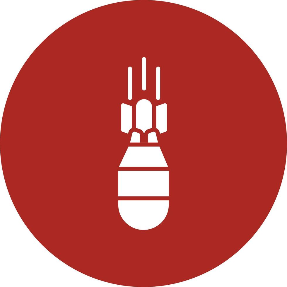 Bomb Glyph Circle Multicolor vector