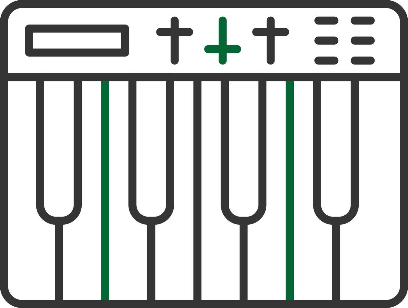 Midi Line Two Color vector