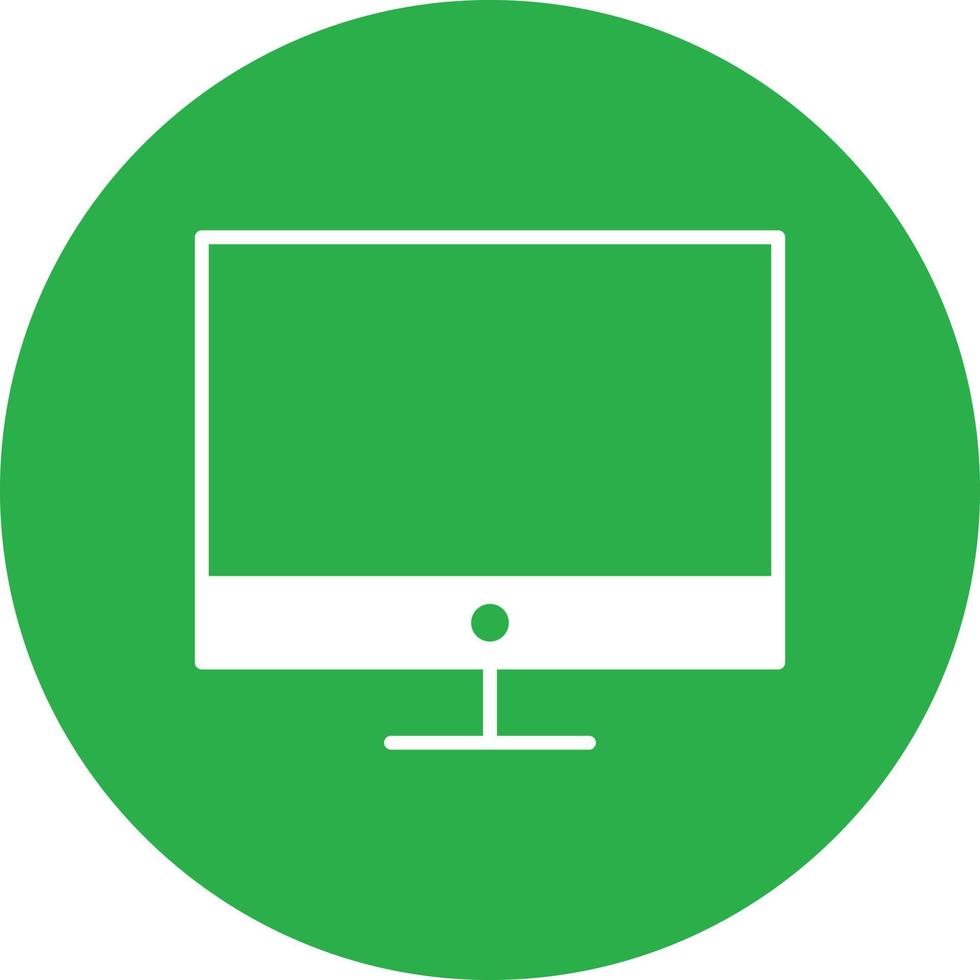 Monitor Glyph Circle Multicolor vector