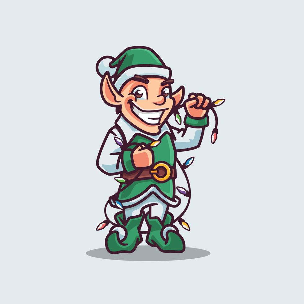 Friendly Little Elf Cartoon Character vector