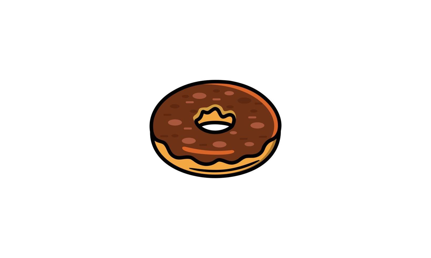 diseño de ilustración de donut de chocolate vector