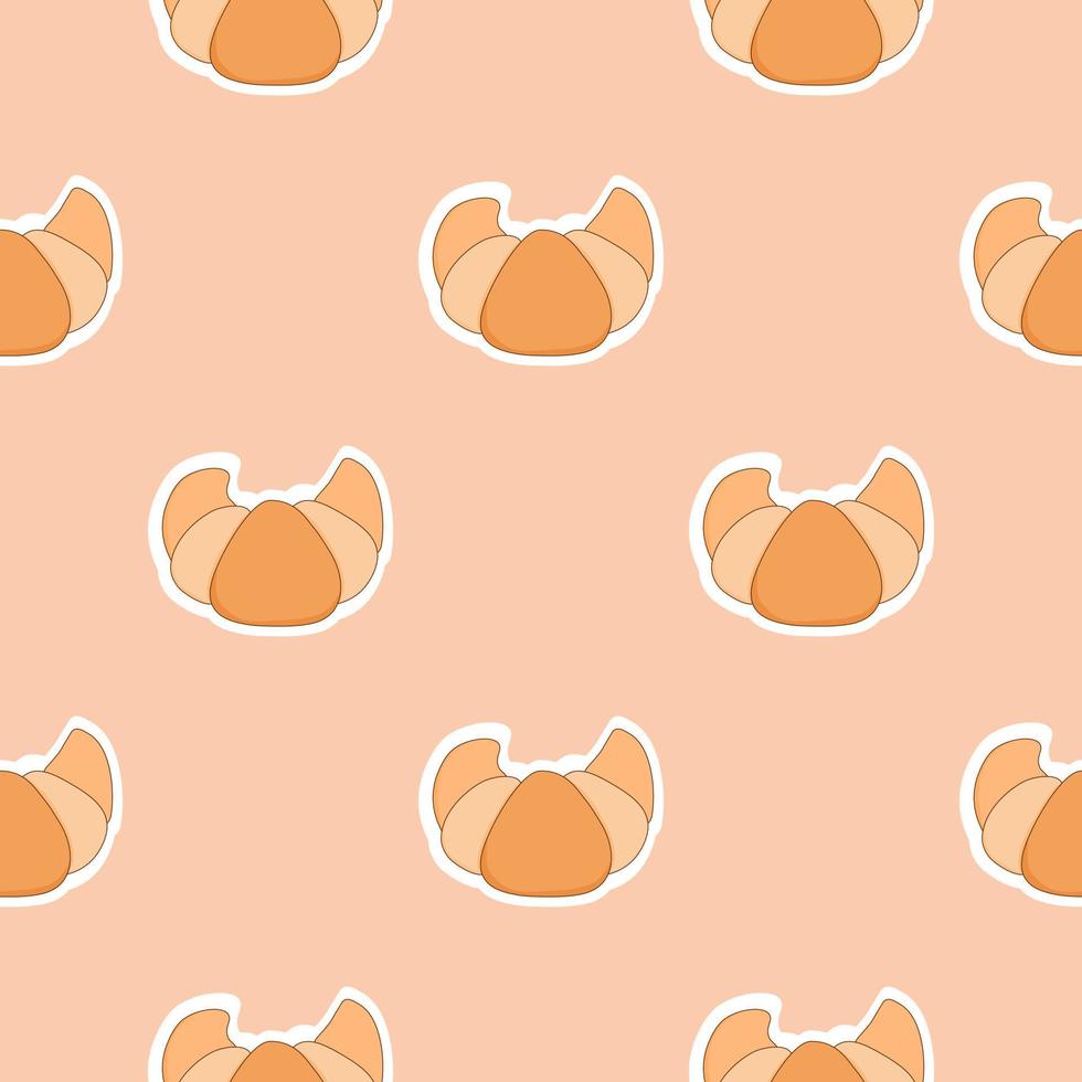 seamless pattern of croissants vector