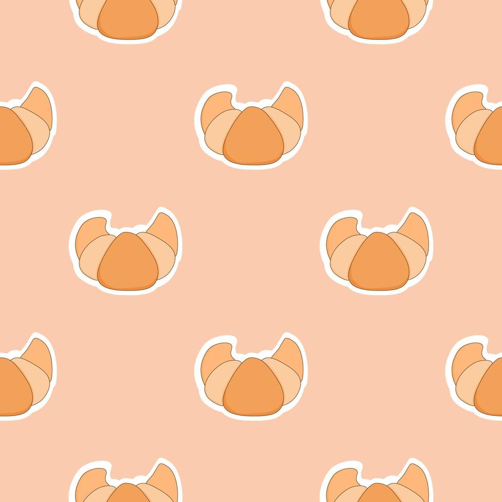 seamless pattern of croissants vector