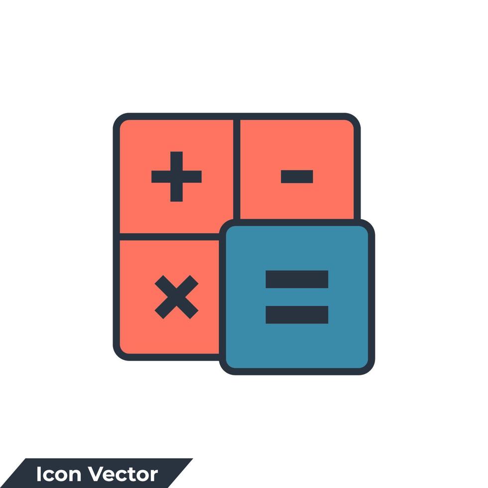 calculator icon logo vector illustration. finance symbol template for graphic and web design collection