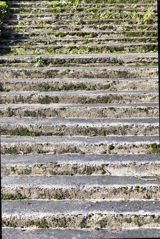 escalera vieja, primer plano foto