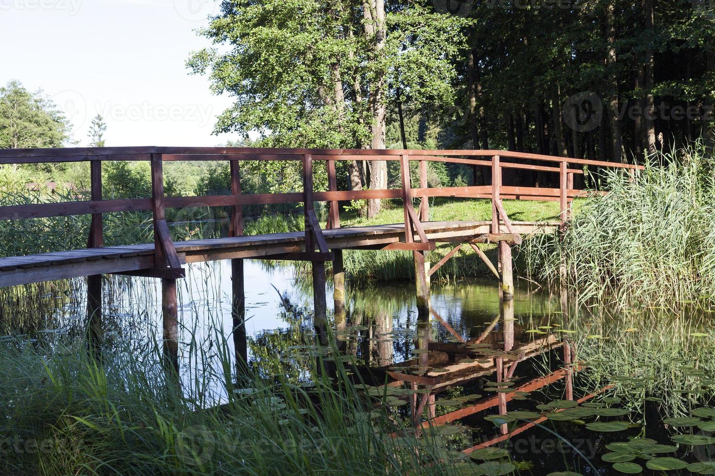 old wooden bridge photo