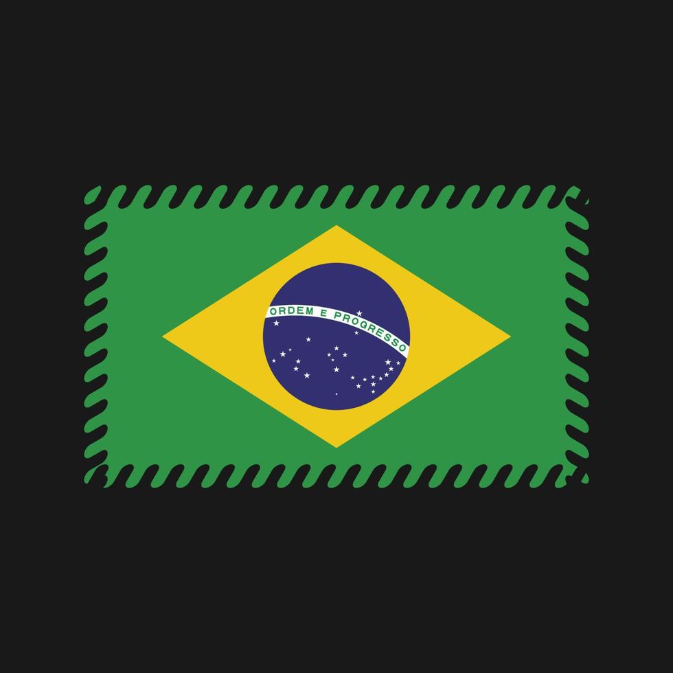 vector de la bandera de brasil. bandera nacional