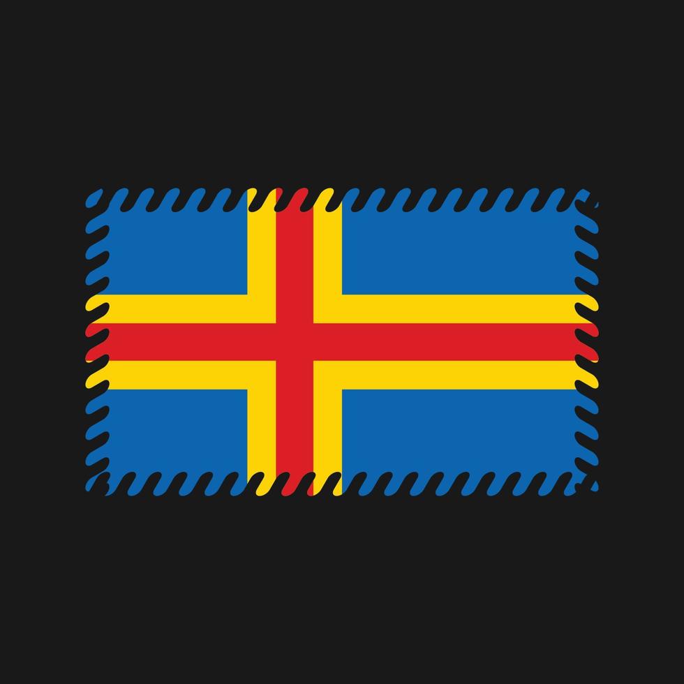 vector de la bandera de las islas aland. bandera nacional