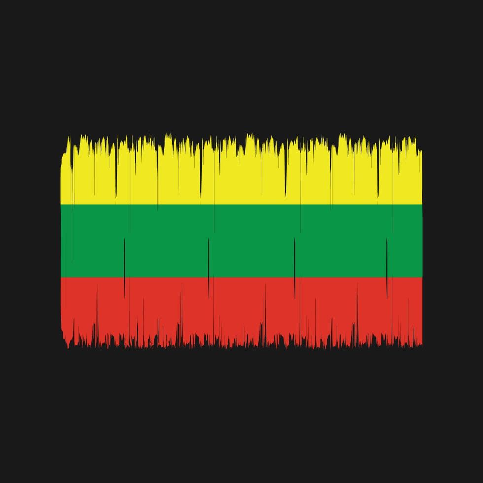 Lithuania Flag Brush. National Flag vector