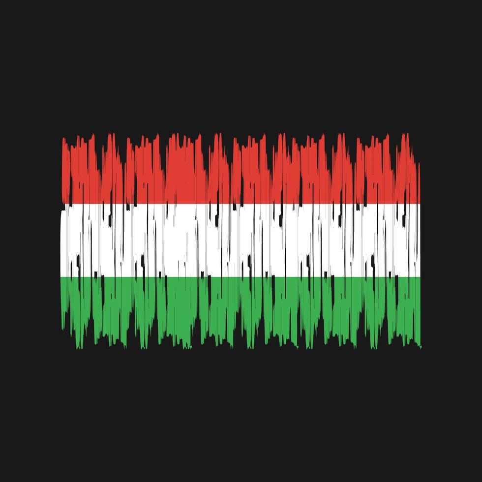 Hungary Flag Brush Strokes. National Flag vector