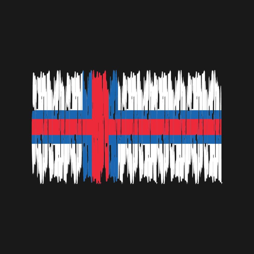 Faroe Islands Flag Brush Strokes. National Flag vector