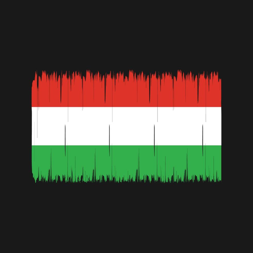 Hungary Flag Brush. National Flag vector