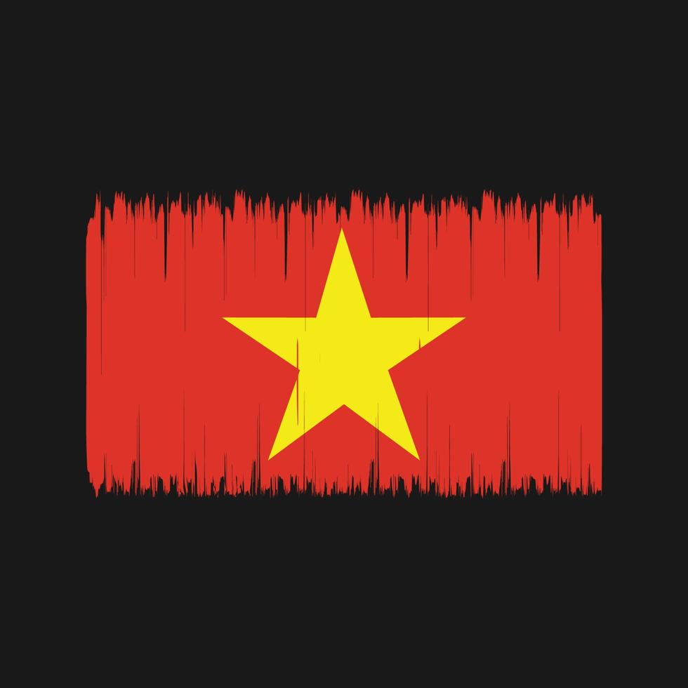 Vietnam Flag Brush. National Flag vector