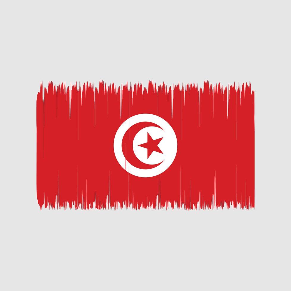 Tunisia Flag Brush. National Flag vector