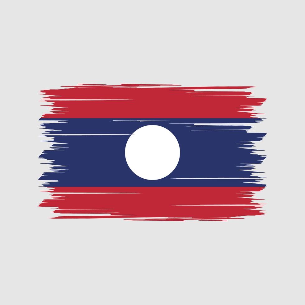 Laos Flag Brush. National Flag vector